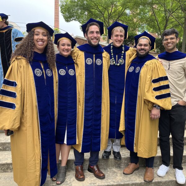 A walk down the (commencement) aisle for new and soon-to-be PoWeR PhDs!
