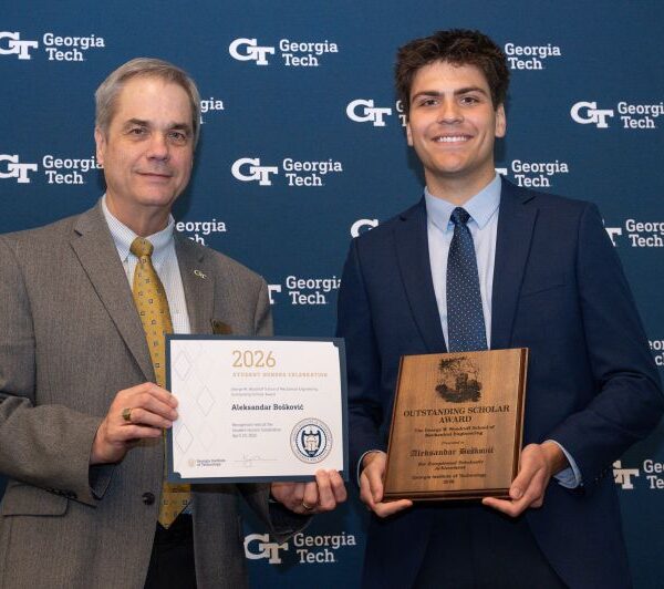 Congratulations to Alek on Receiving the ME Outstanding Scholar Award!
