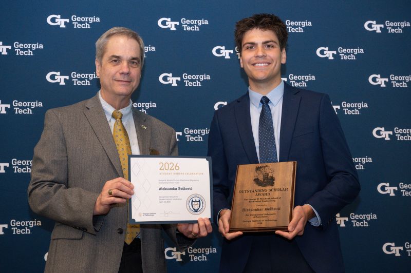 Read more about the article Congratulations to Alek on Receiving the ME Outstanding Scholar Award!
